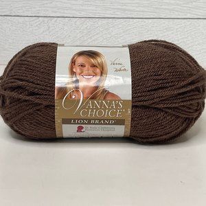 Vannas Choice Lion Brand Medium 4 Acrylic 170 YD Yarn Skein Chocolate Brown